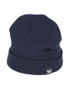 Emporio Armani Man Hat Midnight Blue Size M Viscose, Wool, Polyamide, Cashmere