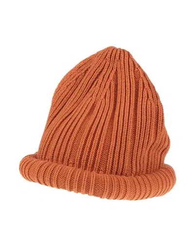 Emporio Armani Man Hat Rust Size S/m Cotton In Red