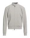 Emporio Armani Man Jacket Beige Size 44 Polyester, Elastane In Gray