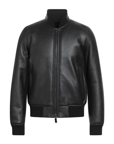 EMPORIO ARMANI EMPORIO ARMANI MAN JACKET BLACK SIZE 38 LAMBSKIN