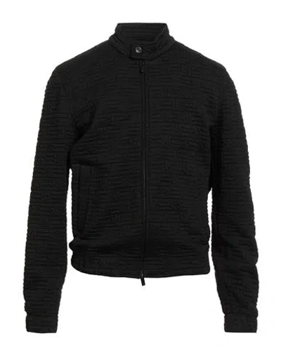 Emporio Armani Man Jacket Black Size 44 Wool, Acrylic, Polyamide, Polyester, Elastane