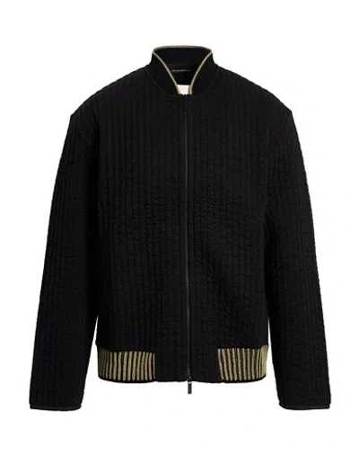 Emporio Armani Man Jacket Black Size L Cotton, Polyester, Elastane