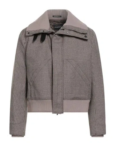 Emporio Armani Man Jacket Brown Size 42 Virgin Wool