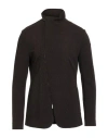 Emporio Armani Man Jacket Brown Size 44 Viscose, Wool, Acrylic, Polyamide, Elastane In Black