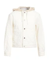 Emporio Armani Man Jacket Cream Size 38 Cotton, Polyester, Elastane In White