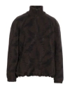 Emporio Armani Man Jacket Dark Brown Size 42 Virgin Wool, Cashmere, Acrylic In Brown