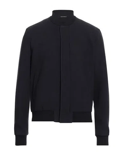 Emporio Armani Man Jacket Midnight Blue Size 42 Virgin Wool, Elastane