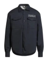 Emporio Armani Man Jacket Navy Size 44 Cotton, Elastane In Blue