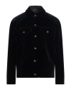 Emporio Armani Man Jacket Navy Size 46 Cotton In Black