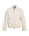 Emporio Armani Man Jacket Off White Size L Cotton In Off White