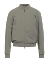 Emporio Armani Man Jacket Sage Green Size 44 Polyester, Elastane