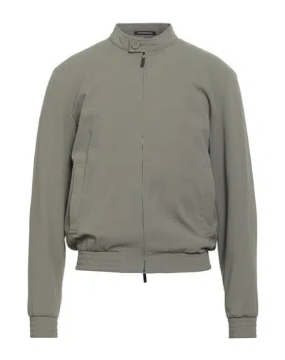 Emporio Armani Man Jacket Sage Green Size 44 Polyester, Elastane