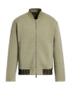 Emporio Armani Man Jacket Sage Green Size L Cotton, Polyester, Elastane