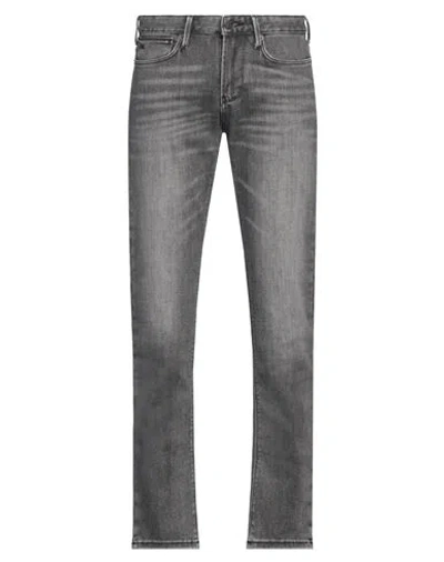 Emporio Armani Man Jeans Black Size 28w-32l Cotton, Elastane