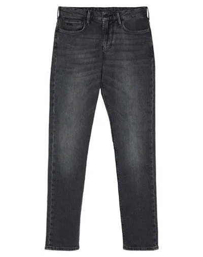 Emporio Armani Man Jeans Black Size 33w-32l Cotton, Elastane