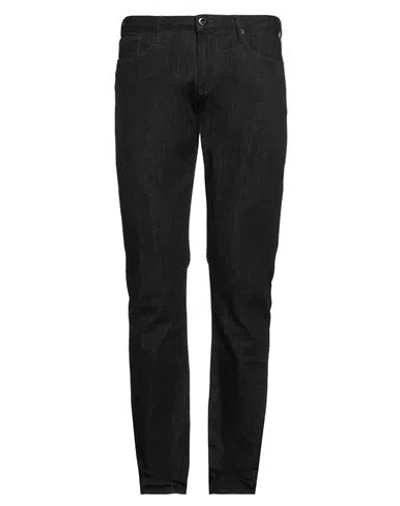 Emporio Armani Man Jeans Black Size 34w-32l Cotton, Elastane