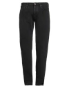 Emporio Armani Man Jeans Black Size 34w-34l Cotton, Elastane In Black