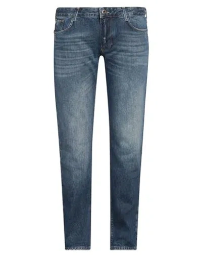 Emporio Armani Man Jeans Blue Size 32w-34l Cotton, Elastane