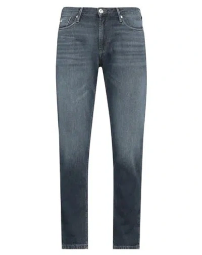 Emporio Armani Man Jeans Blue Size 33w-32l Cotton, Elastomultiester
