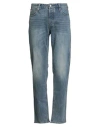 Emporio Armani Man Jeans Blue Size 34w-32l Cotton, Elastane In Black