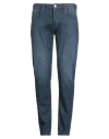 Emporio Armani Man Jeans Blue Size 34w-32l Cotton, Elastane In Blue