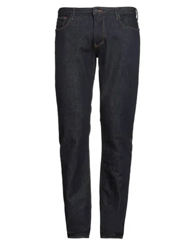 Emporio Armani Man Jeans Blue Size 34w-34l Cotton, Elastane