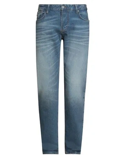 Emporio Armani Man Jeans Blue Size 36w-32l Cotton, Elastane