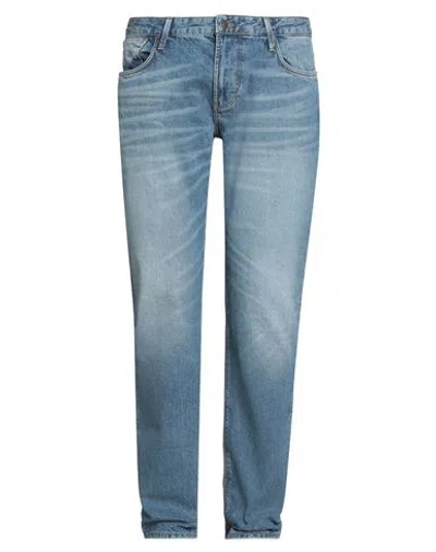 Emporio Armani Man Jeans Blue Size 36w-32l Cotton, Elastane