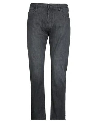 Emporio Armani Man Jeans Grey Size 36w-32l Cotton, Elastane In Gray