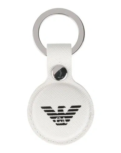 Emporio Armani Man Key Ring White Size - Leather
