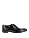 Emporio Armani Man Lace-up Shoes Black Size 12 Soft Leather In Black