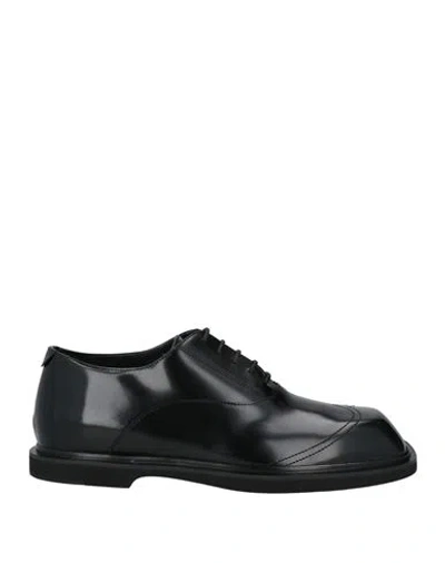 Emporio Armani Man Lace-up Shoes Black Size 9 Calfskin