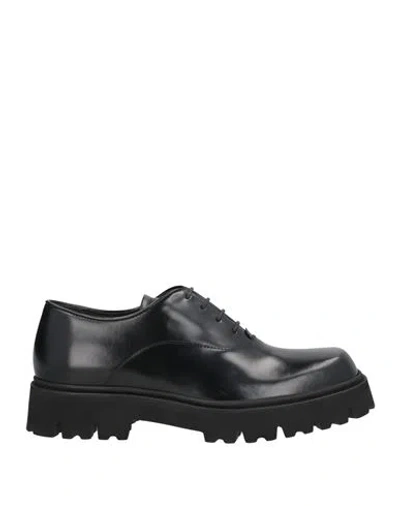 Emporio Armani Man Lace-up Shoes Black Size 9 Calfskin