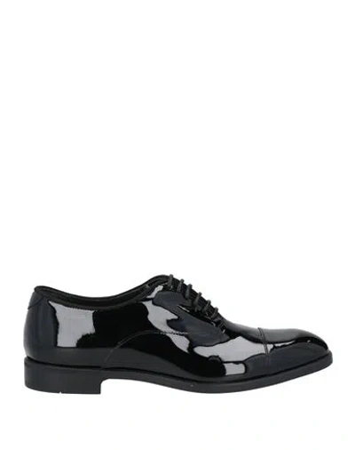 Emporio Armani Man Lace-up Shoes Black Size 13 Calfskin