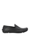 Emporio Armani Man Loafers Black Size 8 Calfskin In Black