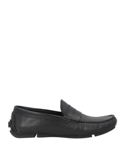 Emporio Armani Man Loafers Black Size 8 Calfskin