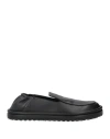 Emporio Armani Man Loafers Black Size 9 Calfskin In Black