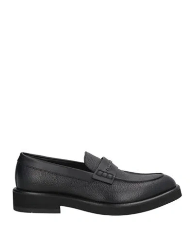 Emporio Armani Man Loafers Black Size 9 Calfskin