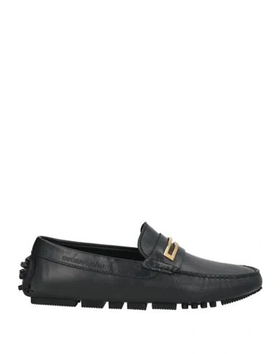 Emporio Armani Man Loafers Black Size 9 Cow Leather