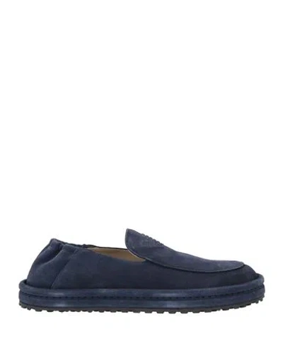 Emporio Armani Man Loafers Navy Size 7 Calfskin