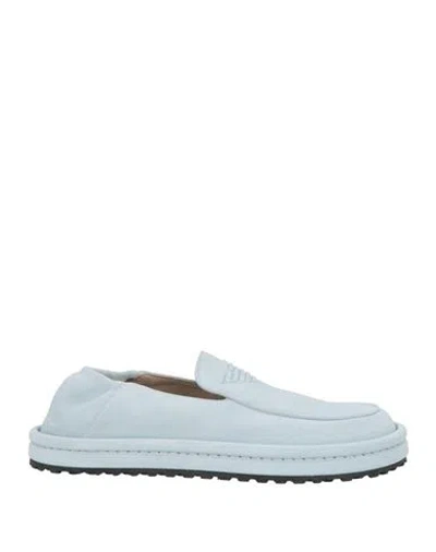 Emporio Armani Man Loafers Sky Blue Size 9 Leather