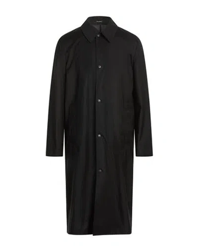 Emporio Armani Man Overcoat & Trench Coat Black Size 48 Virgin Wool, Polyurethane