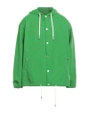 Emporio Armani Man Overcoat & Trench Coat Green Size L Polyester, Cotton