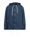 Emporio Armani Man Overcoat & Trench Coat Navy Size L Polyester, Cotton