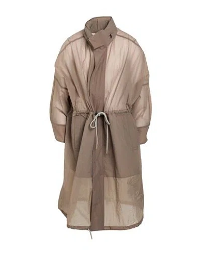 Emporio Armani Man Overcoat & Trench Coat Taupe Size 42 Polyamide In Gray