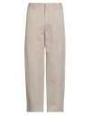 Emporio Armani Man Pants Beige Size 36 Linen, Cotton In Neutral
