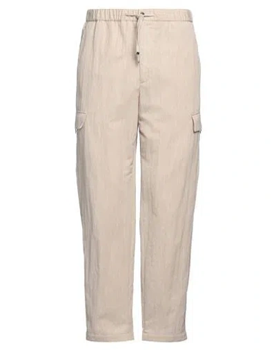 Emporio Armani Man Pants Beige Size 38 Polyester, Viscose, Polyamide