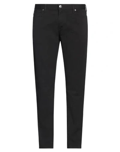 Emporio Armani Man Pants Black Size 28w-32l Cotton, Elastane