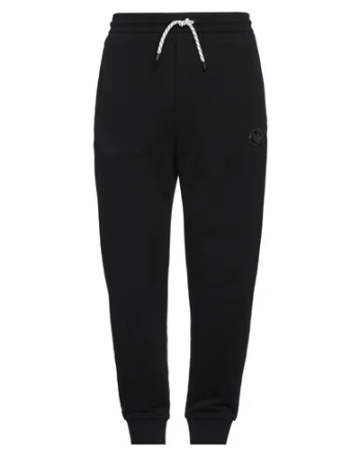 Emporio Armani Man Pants Black Size Xl Cotton, Elastane In Black