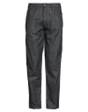 Emporio Armani Man Pants Blue Size 34 Cotton, Wool, Polyester, Polyamide In Black